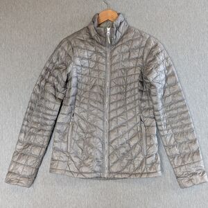 The North Face Thermoball Puffer Jacket Women's XS Silver Lightweight